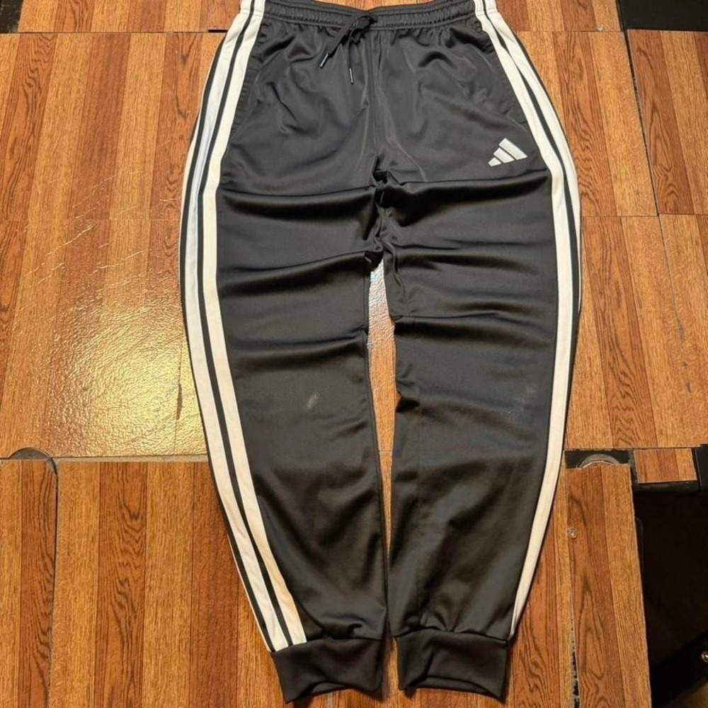 Adidas Black Striped Retro Tech Sportswear Sweatpants Jogger Medium